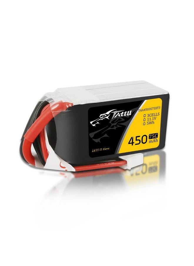 TATTU - 11.1V 3S 450Mah 75C Lipo Battery Pack With Xt30 Plug For Multirotor Fpv 90 To 150 Size - Image 1
