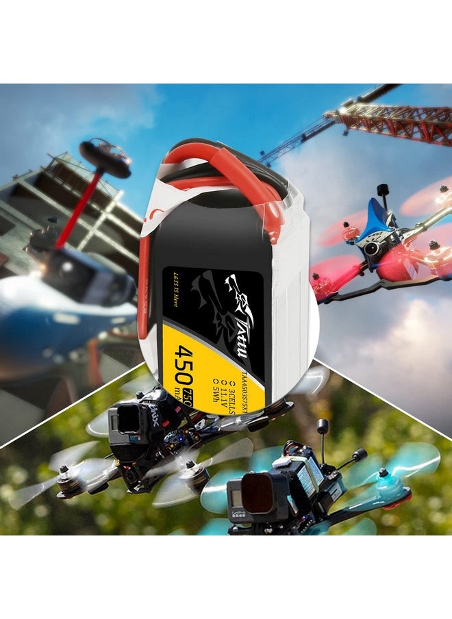TATTU - 11.1V 3S 450Mah 75C Lipo Battery Pack With Xt30 Plug For Multirotor Fpv 90 To 150 Size - Image 1