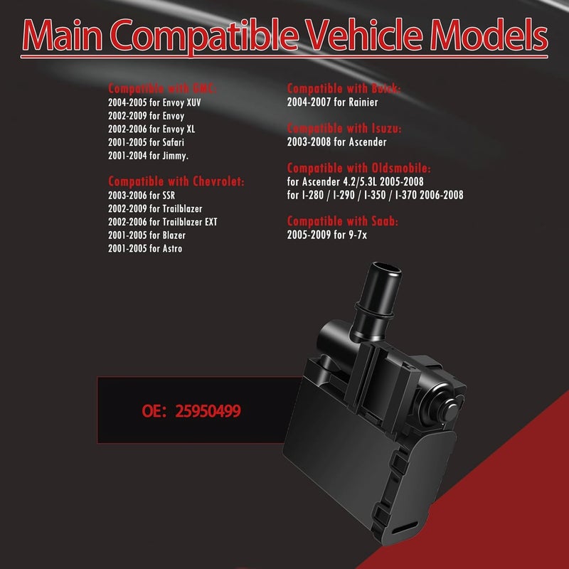 STZJAYE 25950499 Vapor Canister Vent Valve for Chevy Trailblazer, SSR, Blazer, Saab 9-7x, Rainier - Image 2