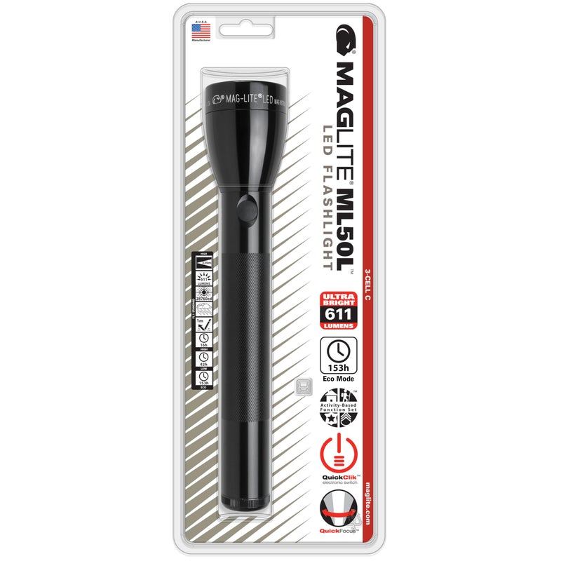 MAGLITE Mag Instrument lite ML50L LED 3-Cell C Flashlight, Black (ML50L-S3016) - Image 4