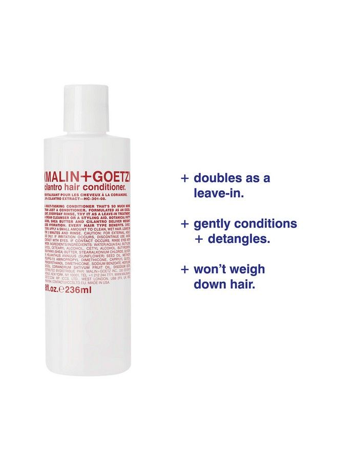 MALIN + GOETZ Cilantro Conditioner 16 Fl Oz Men & Women Residuefree Scalp Treatment Vegan & Crueltyfree Tames Frizz For All Hair Types Conditions Detangles Balances Ph & Hydrates - Image 4