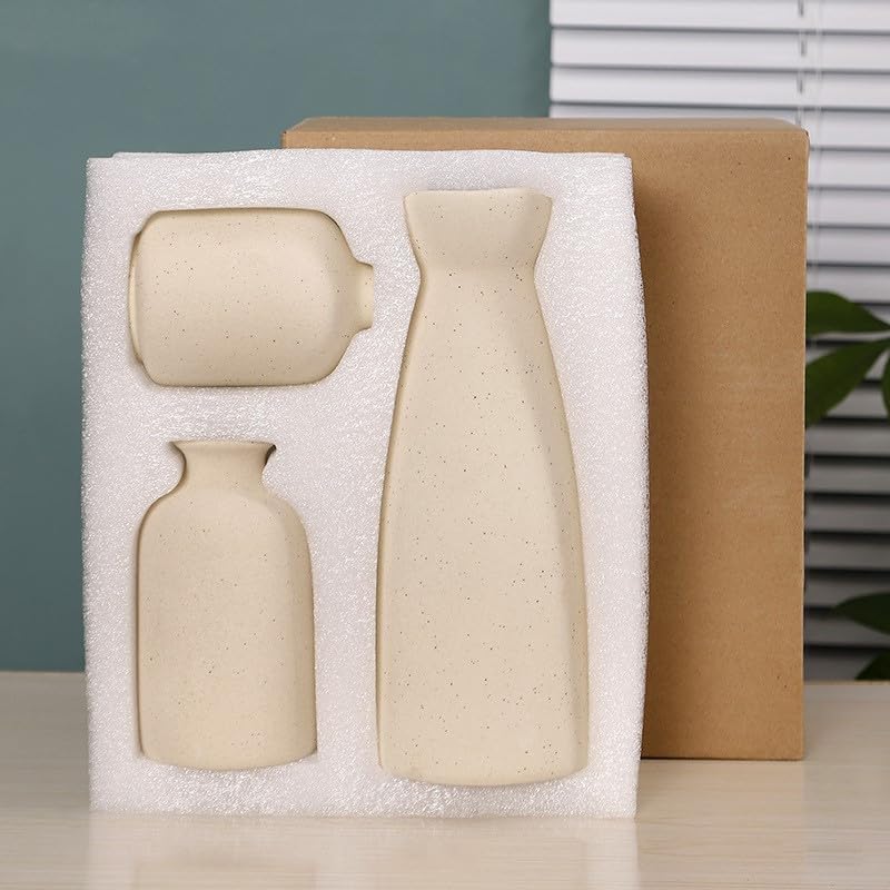 يوريفو مجموعة مزهريات سيراميك من Sky-Touch Home Decor مكونة من 3 قطع: مزهرية من عشب البامباس المجفف، مزهريات مودرن بوهو، عناصر زينة لغرفة المعيشة، المطبخ، طاولة العشاء، رف، ديكور مكتب (بيج) - Image 4