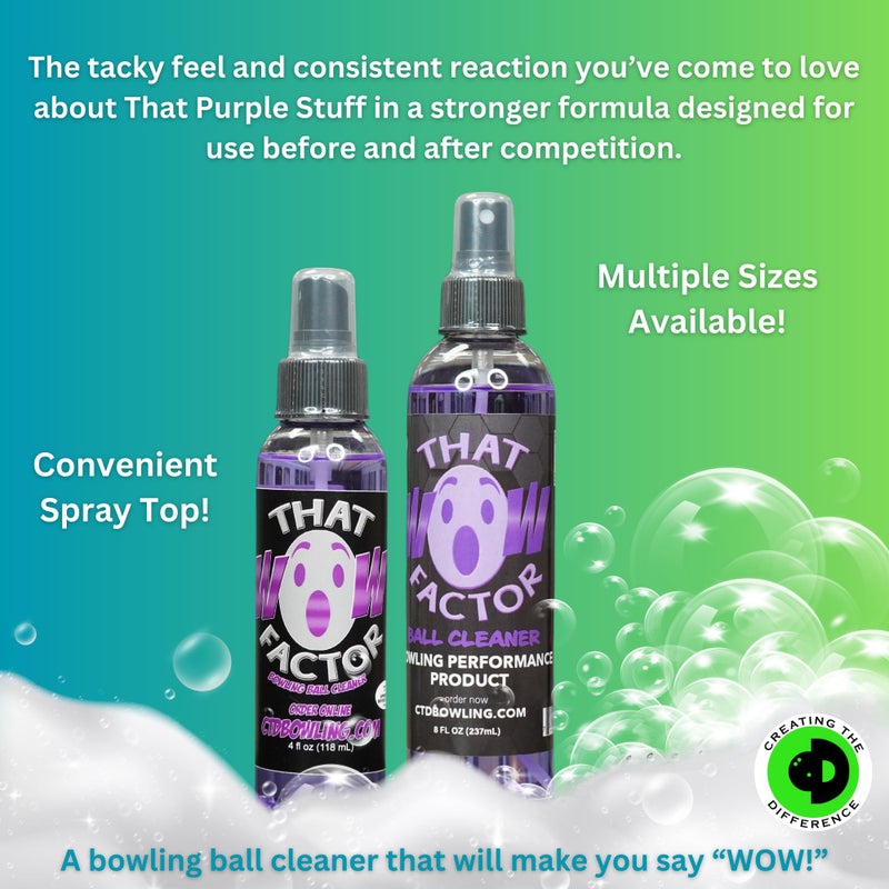 Creating the Difference That Wow Factor Performance Bowling Ball Cleaner from Removes Dirt, Oil and Scuff Marks | USBC Approved (4oz) - Image 2