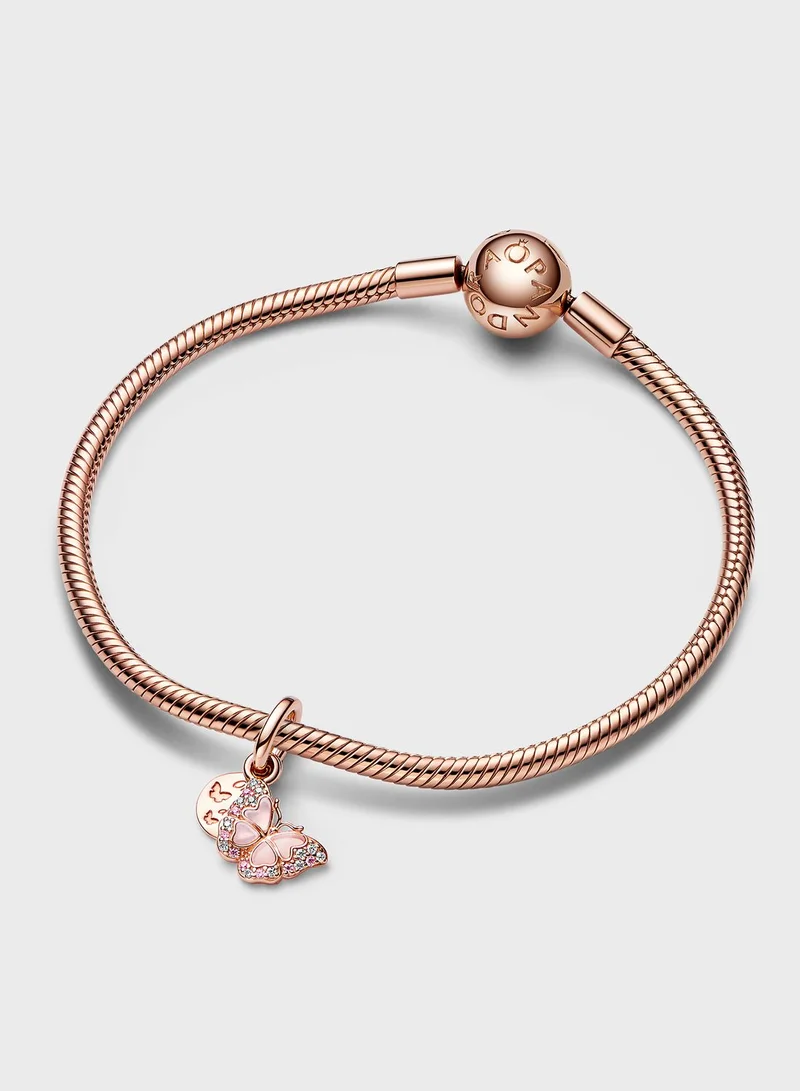 PANDORA Butterfly Dangle Rose-Gold Plated Charm