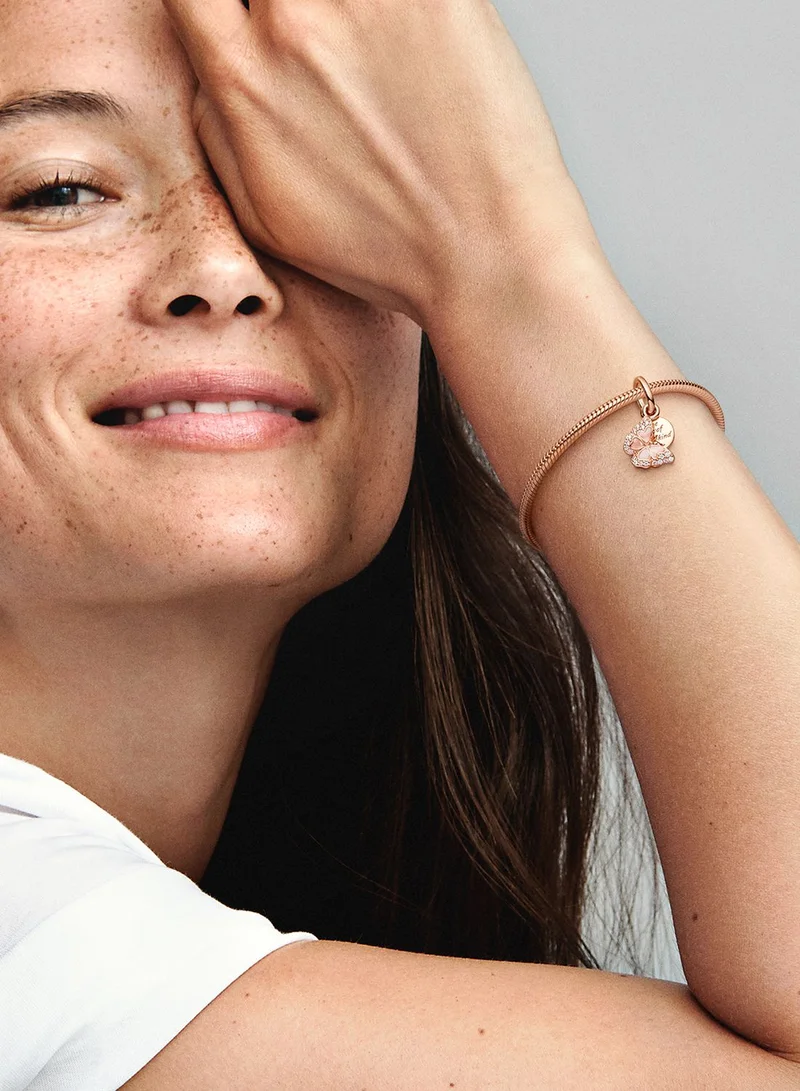 PANDORA Butterfly Dangle Rose-Gold Plated Charm