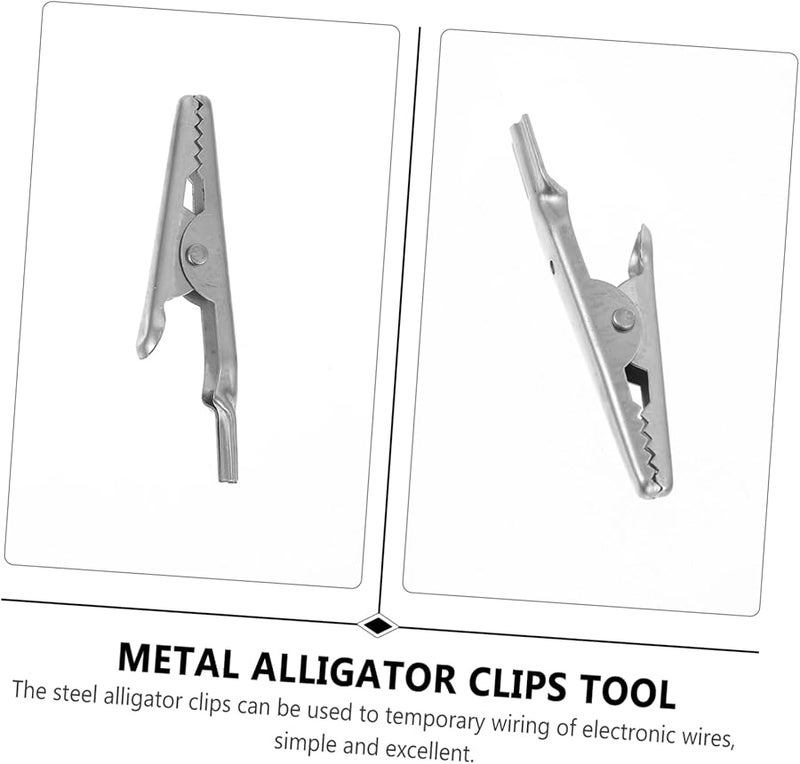 Stainless Steel Alligator Clips 10Pcs Durable Flexible Test Clamps for Temporary Wiring - Image 5