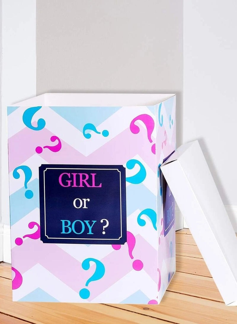 Gender Reveal Balloons Set – Includes 7 Pieces: A Box, 3 Pink Balloons, and 3 Blue Balloons to Add a Special Touch to Your Gender Reveal Party. - Image 2