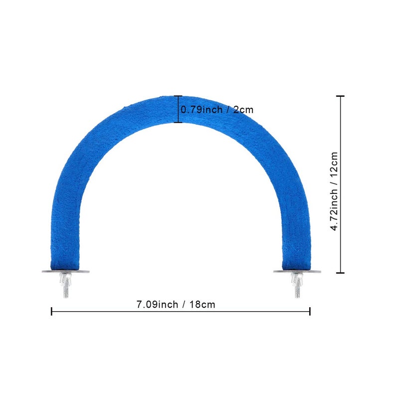 U Shaped Bird Climbing Stand Blue Color Easy Install Pet Training Activity For Parrots - Image 3