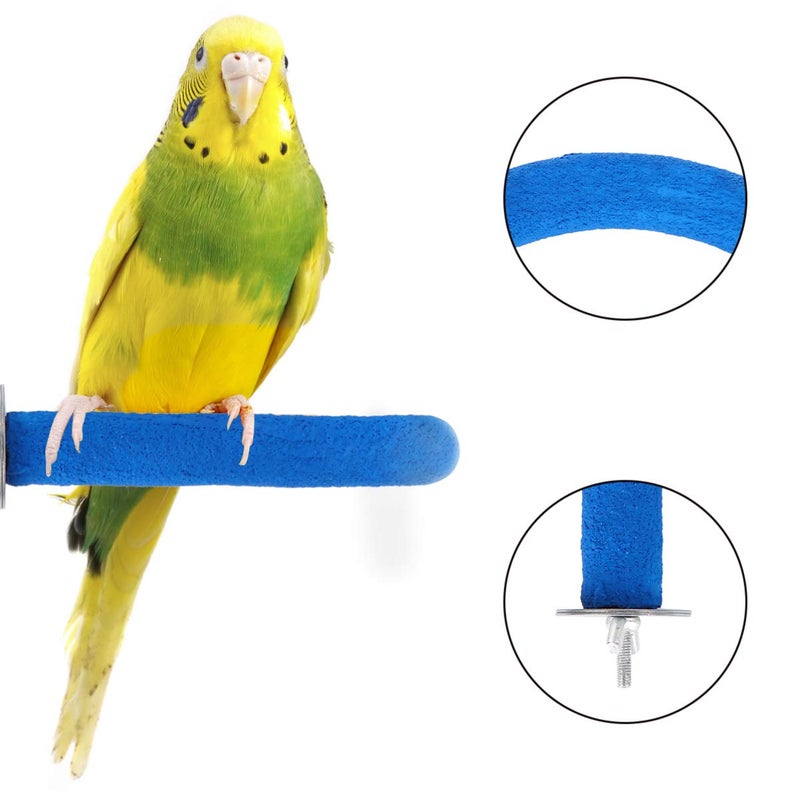U Shaped Bird Climbing Stand Blue Color Easy Install Pet Training Activity For Parrots - Image 5