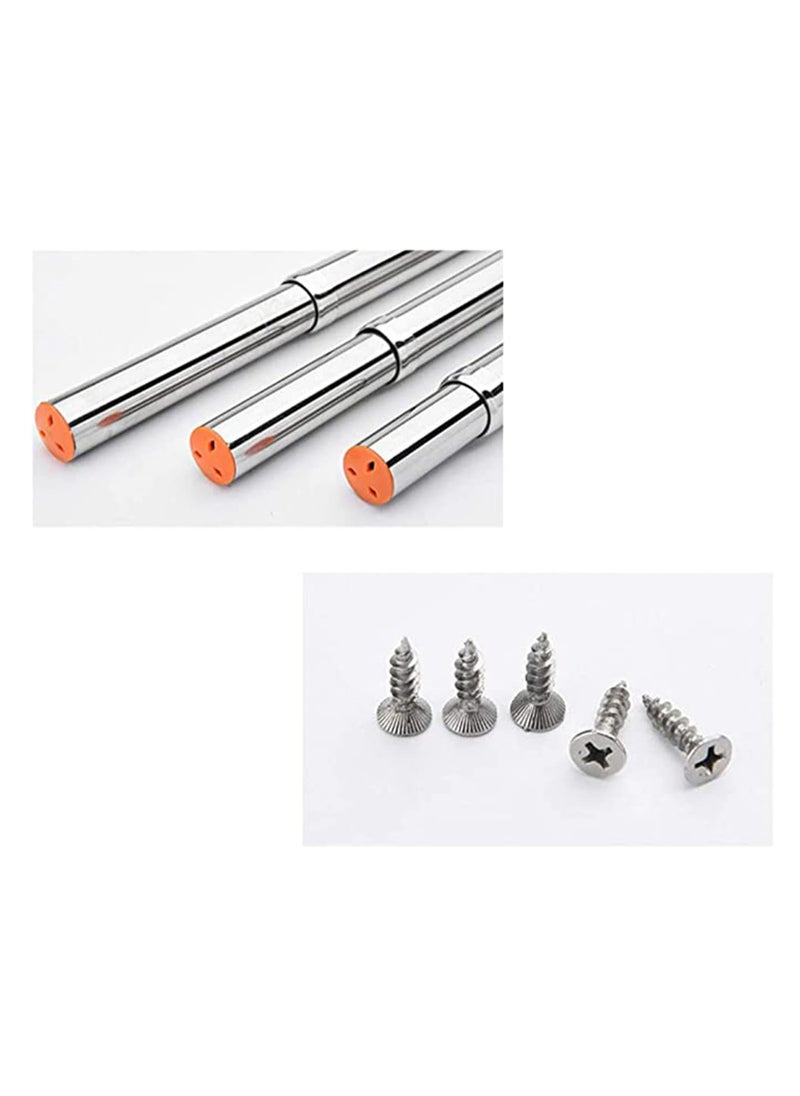 Arabest Telescopic Closet Pole 48-80 cm Stainless Steel Thickened Adjustable Wardrobe Hanging Rod for Home  - Image 5