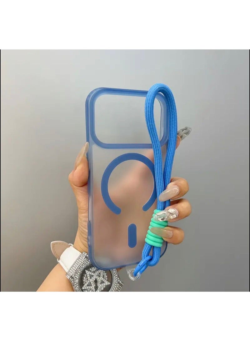 جراب هاتف مغناطيسي عالي الجودة شبه شفاف غير لامع لهاتف iPhone 17 Pro Max - Image 1