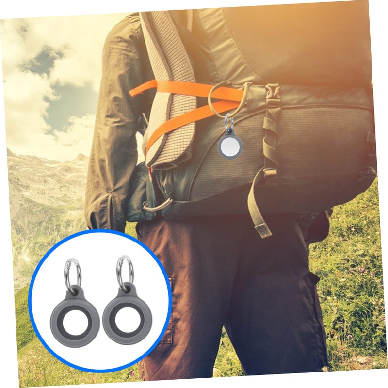 2Pcs Silicone Protective Case Cover For AirTag Tracker Discreet Holder Portable Locator Sleeve - Image 4