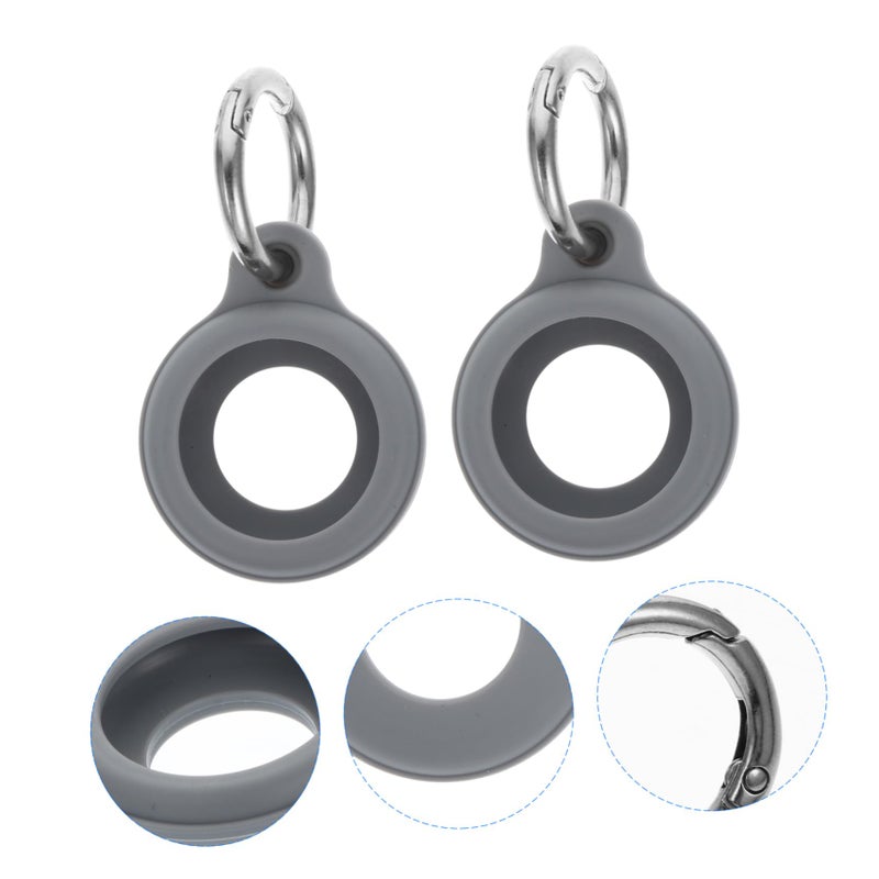 2Pcs Silicone Protective Case Cover For AirTag Tracker Discreet Holder Portable Locator Sleeve - Image 3