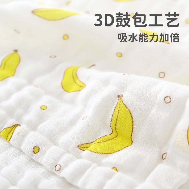 Gauze Six-Layer Small Towel Pure Cotton Class A Baby Gauze Face Towel Burp Cloth Bubble Gauze Bath Towel Drool Towel - Image 3