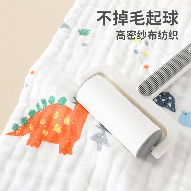 Gauze Six-Layer Small Towel Pure Cotton Class A Baby Gauze Face Towel Burp Cloth Bubble Gauze Bath Towel Drool Towel - Image 5