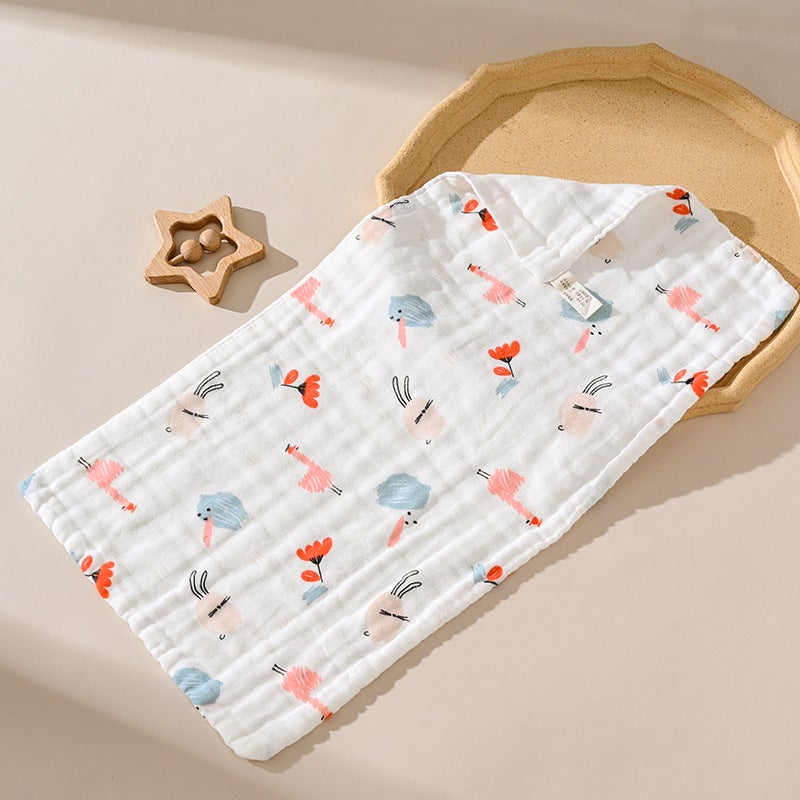 Gauze Six-Layer Small Towel Pure Cotton Class A Baby Gauze Face Towel Burp Cloth Bubble Gauze Bath Towel Drool Towel - Image 1