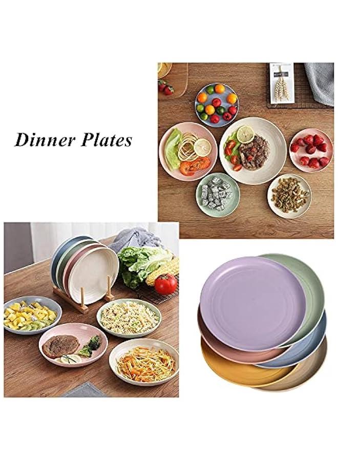 Wheat Straw Plates Lightweight Unbreakable Dinner Dishes Plates Set Dishwasher  Microwave Safe (Small 6 Pack 5.9') - Image 3