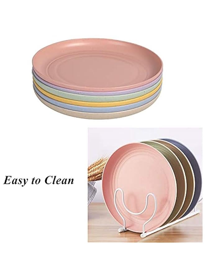 Wheat Straw Plates Lightweight Unbreakable Dinner Dishes Plates Set Dishwasher  Microwave Safe (Small 6 Pack 5.9') - Image 5
