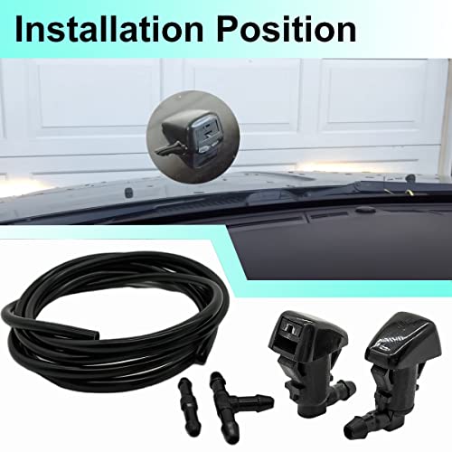 Loomyar 55372143AB Windshield Washer Nozzles Kit for Jeep Grand Cherokee for Dodge Stratus for Chrysler Sebring for Chevrolet Malibu for Pontiac G6 Replace 15247800 55156427AB 55079049AA - Image 5