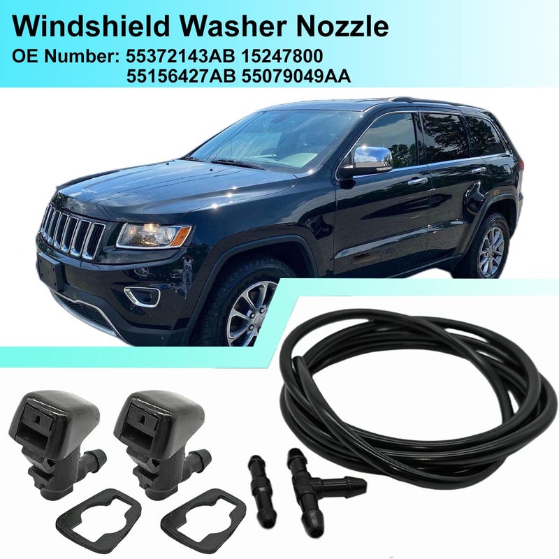 Loomyar 55372143AB Windshield Washer Nozzles Kit for Jeep Grand Cherokee for Dodge Stratus for Chrysler Sebring for Chevrolet Malibu for Pontiac G6 Replace 15247800 55156427AB 55079049AA - Image 4