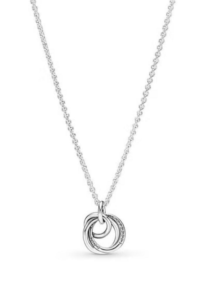 Wrap Lobster Clasp Adjustable Sterling Silver and Cubic Zirconia Necklace - Image 1