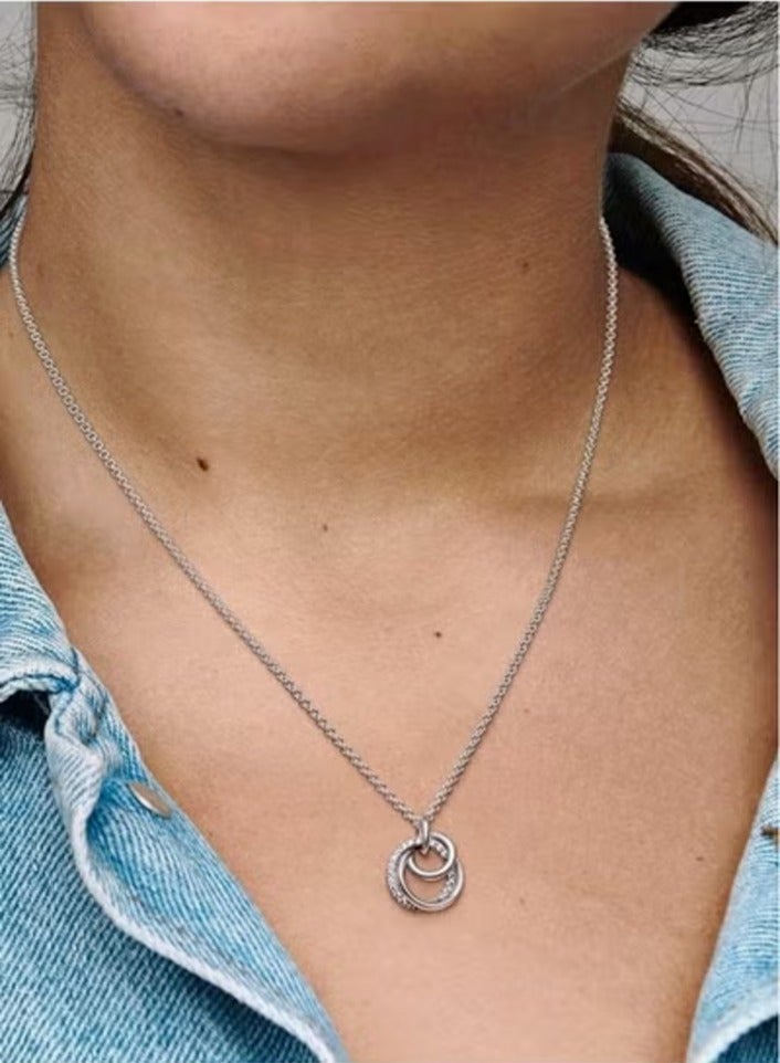 Wrap Lobster Clasp Adjustable Sterling Silver and Cubic Zirconia Necklace - Image 4