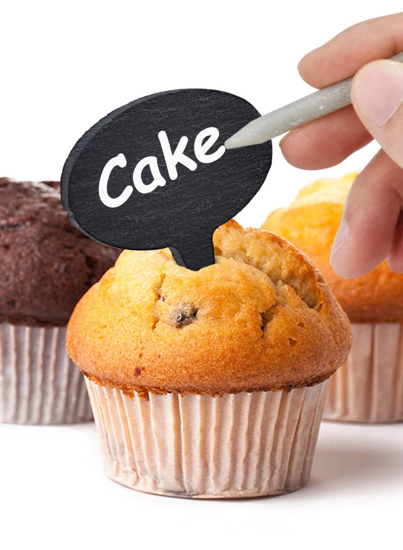 SOLARAE Cheese Markers for Deli Board Buffet Labels Cheese Label Signs Chalkboard Pick Cheese Name Labels Cupcake Toppers For Food Dinner Wedding Birthday Parties Deli Board Accessories - Image 2