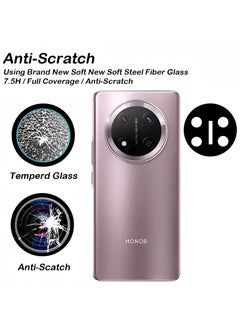 Youque 3 pcs for Honor X9c 5G Tempered Glass Screen Protector with Camera Lens Film, 2 Pcs Front Screen Protectors and 1 Pcs Lens Film  - Image 2