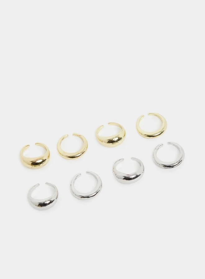 Styli Set of 8 - Gold and Silver Cuff Rings