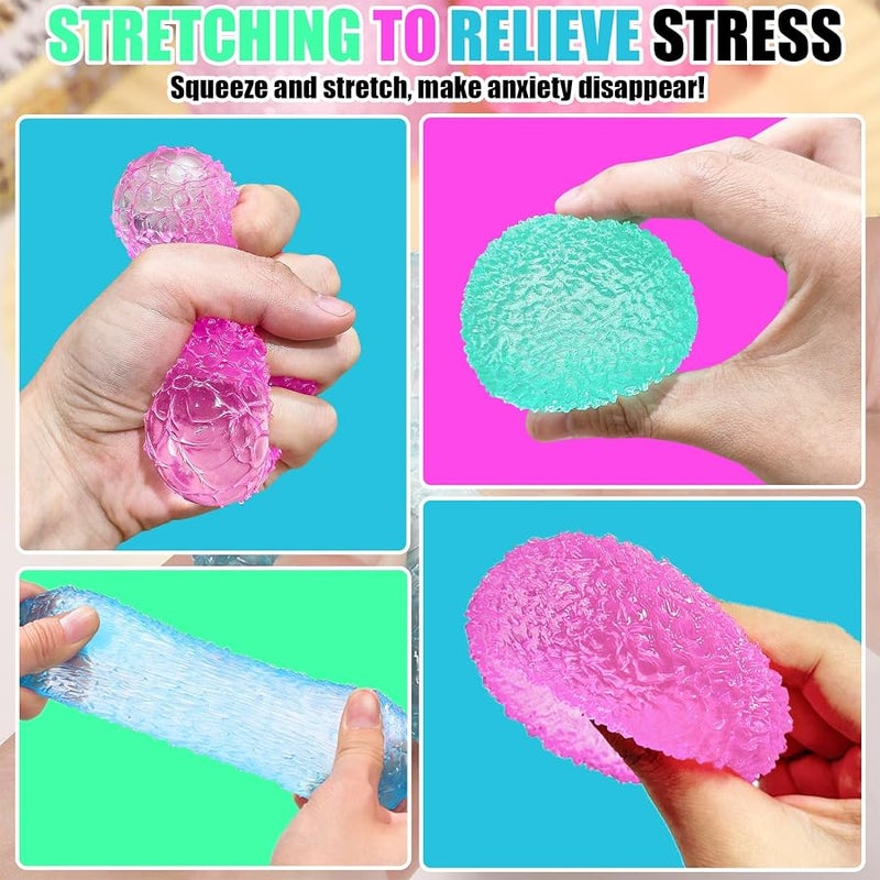 XPQKDC 3Pc Big Soft Sensory Stress Balls, Textured Memory Gel Soft Fidget Toys, Large Sensory Soft Fidget Toy for Kids/Adults, Anxiety Relief Squeeze Ball for Autism/ADHD, Party Favors Gifts. - Image 3