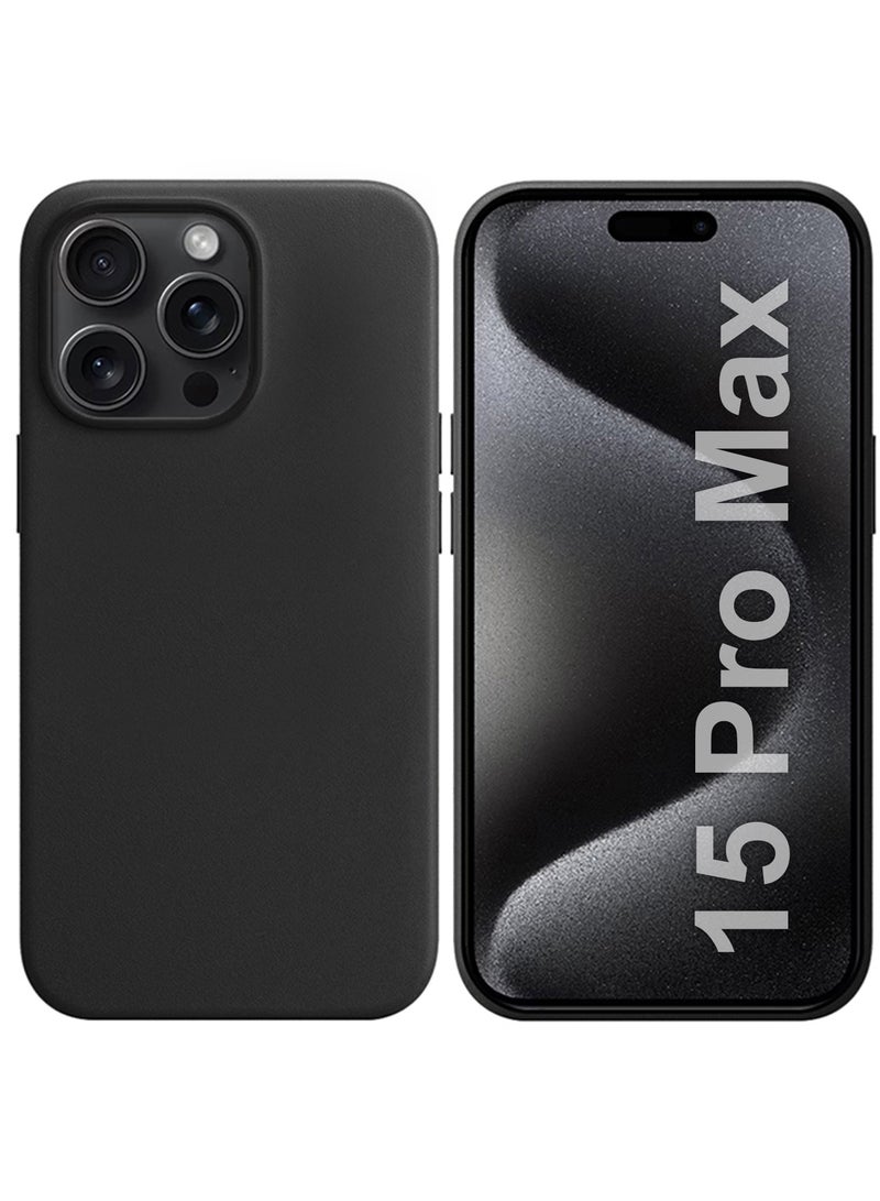 CATANES iPhone 15 Pro Max Leather Case Compatible With Magsafe Anti-Scratch Leather Case Shockproof Drop Proof Protective Slim Case - Image 4