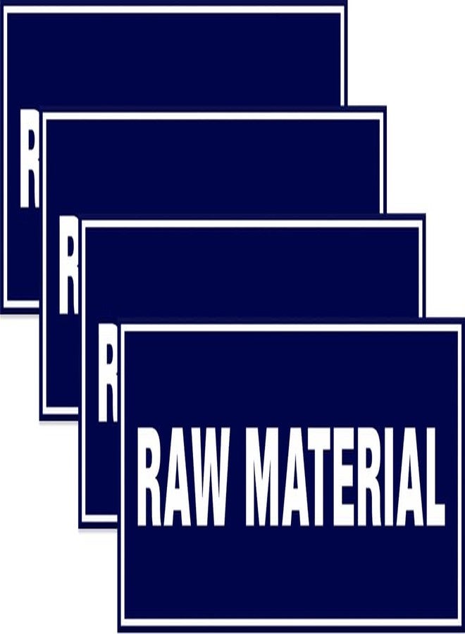 VAAIMAI Raw Material Sign Board | Blue | 12×4 Inch | Pack of 4 | Signage for Office, School & Commercial Space | Waterproof, Vinyl UV Laminated, Self-Adhesive, Indoor & Outdoor | 5MM Foam Board - Image 1