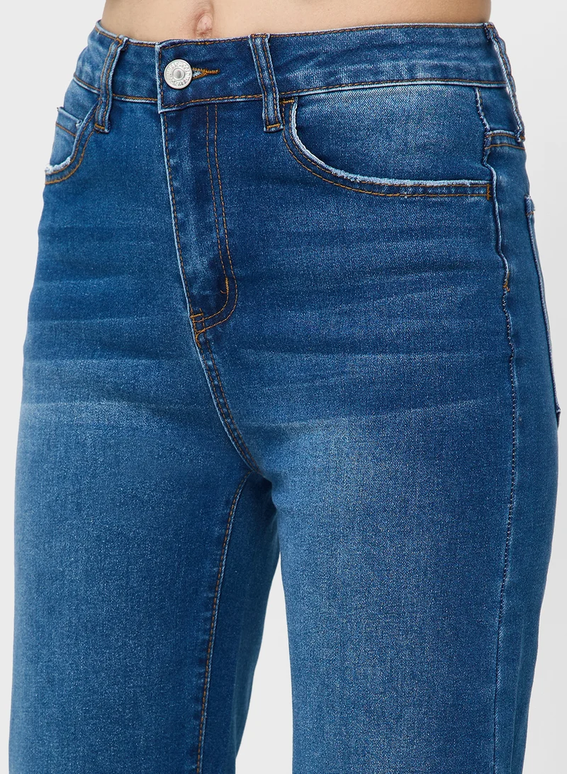 Ginger High Rise Straight Fit Jeans