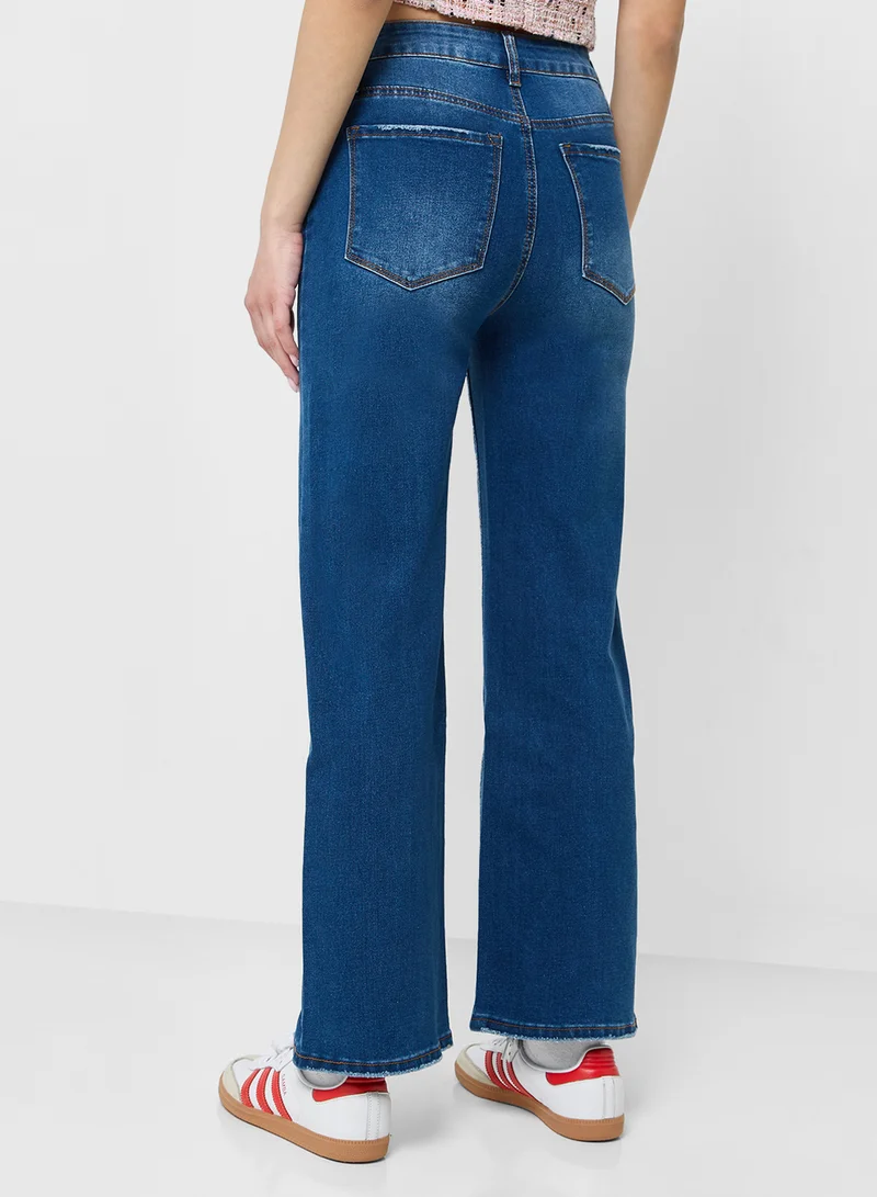 Ginger High Rise Straight Fit Jeans