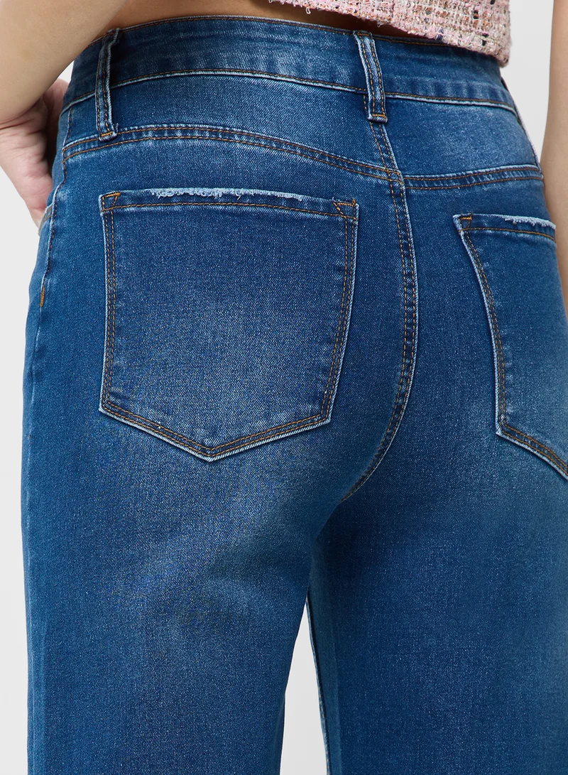 Ginger High Rise Straight Fit Jeans