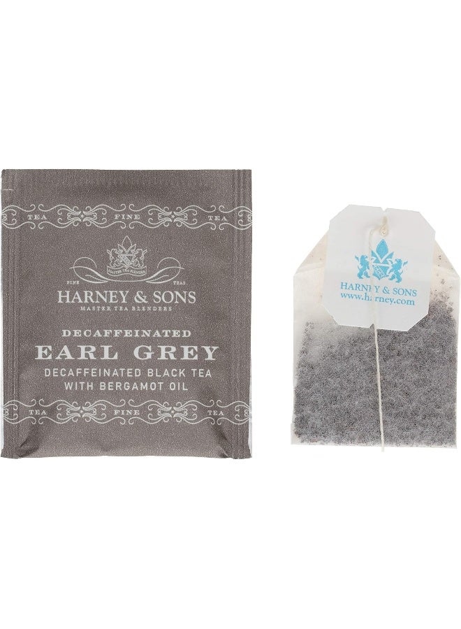 HARNEY & SONS شاي هارني وأولاده إيرل غراي منزوعة الكافيين، شاي أسود مع البرغموت، 50 كيس - Image 2
