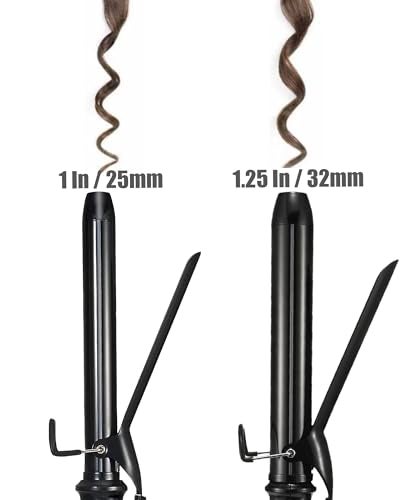 Lanvier 1 Inch Extra Long Hair Curling Iron with Ceramic Tourmaline Barrel, Professional Hair Curler up to 450°F with Dual Voltage for Worldwild Use, Hair Waving Style Tool for Girls&Women–Black - Image 5