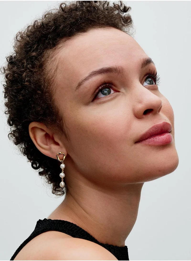 PANDORA 14K Gold-Plated Drop Baroque Earrings