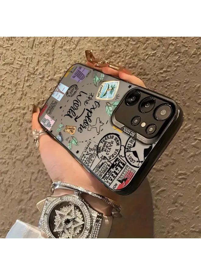 نمط السفر الإبداعي غطاء مضاد للبقع لهاتف Galaxy A05s ألوان مختلطة 3 - Image 2