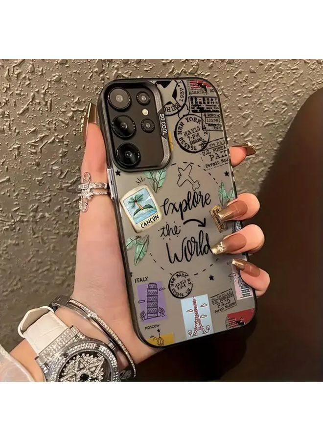 نمط السفر الإبداعي غطاء مضاد للبقع لهاتف Galaxy A05s ألوان مختلطة 3 - Image 1