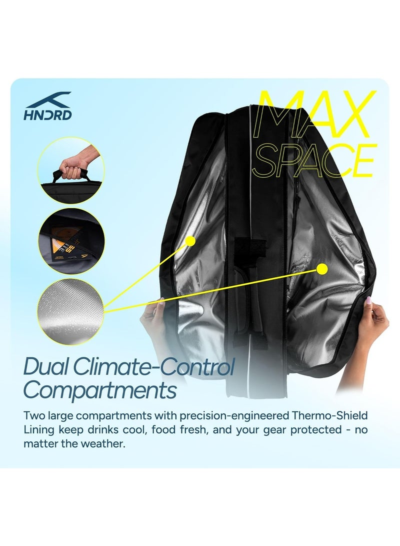 هندرد حقيبة أدوات Hundred X Gear Kit مزودة بحجرتين للتحكم في درجة الحرارة | جيب مخصص للأحذية | أحزمة ظهر مريحة | للعب الاحترافي | مثالية للرجال والنساء - Image 4