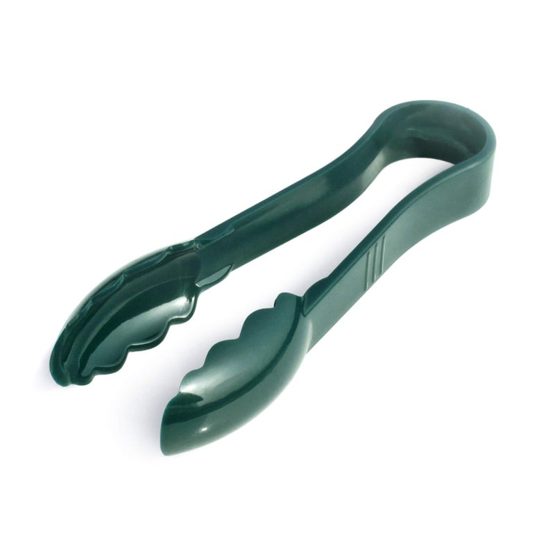 New Star Foodservice New Star Foodservice 35711 Utility Tong, High Heat Plastic, Scalloped, 6 inch, Set of 12, Green  - Image 1