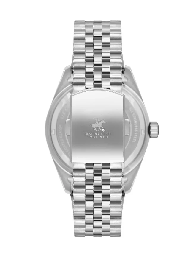 بيفرلي هيلز بولو كلوب Beverly Hills Polo Club BP3632X.360 Men Mechanical Display Watch & Metal Strap Silver