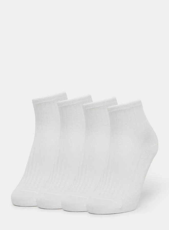 Styli Styli Set of 4 - Solid Ankle Socks