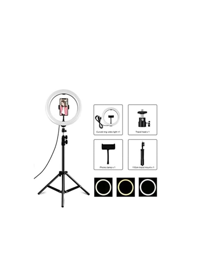 ED Photography Ring Light With Tripod Stand Black/White  - Image 1