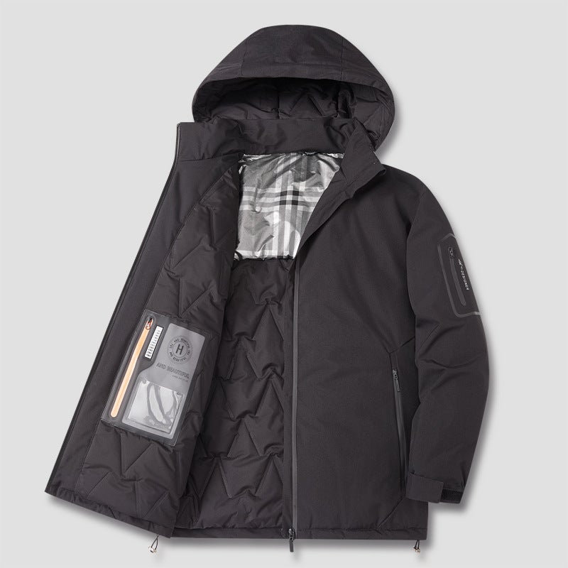2023 Winter Cotton-Padded Clothes Men'S Plus Size Loose Casual Cotton-Padded Clothes Fashionable Hooded Sports Bread Clothing Graphene Warm Clothing - Image 5