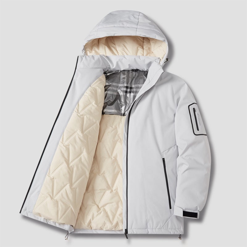 2023 Winter Cotton-Padded Clothes Men'S Plus Size Loose Casual Cotton-Padded Clothes Fashionable Hooded Sports Bread Clothing Graphene Warm Clothing - Image 4