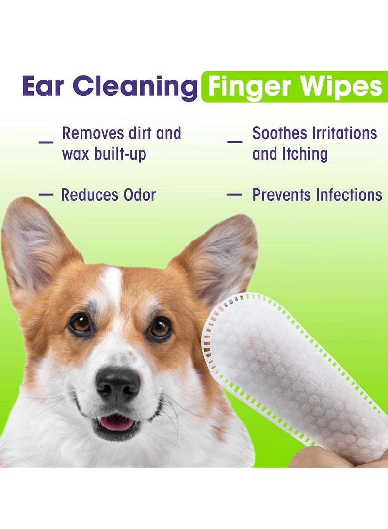 مناديل تنظيف الأذن للحيوانات الأليفة من بومبلر للكلاب والقطط محلول لطيف وفعال لتنظيف الأذن وإزالة الأوساخ والشمع والرائحة 50 منديلًا مبللة لتخفيف آلام الأذن لدى الكلاب - Image 3