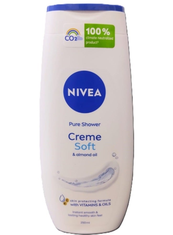 Nivea Pure Shower Creme soft & Almond Oil 250Ml