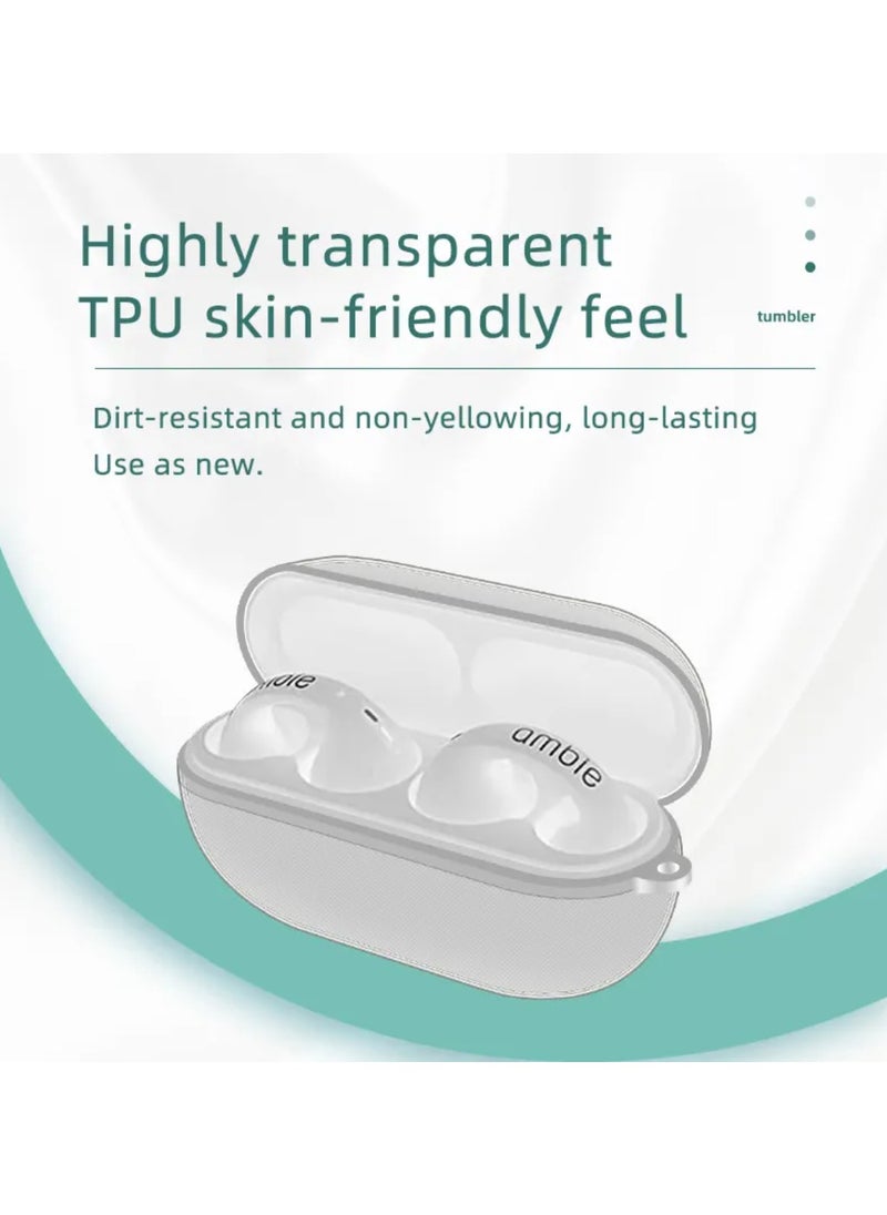 أمبي - سماعات أذن لاسلكية من Ambie Sound Earcuffs Pro Upgrade TWS، سماعات أذن بلوتوث، سماعات أذن رياضية، توصيل عظمي، مقاومة للماء، مثالية للنساء ذهبي، (أبيض) - Image 1